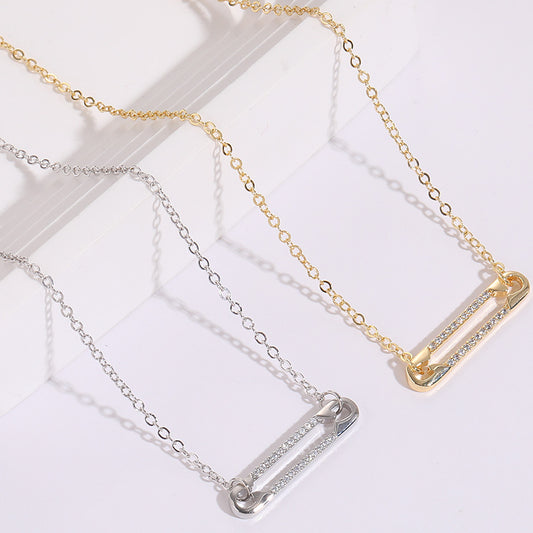 Safety Pin Pendant Necklace