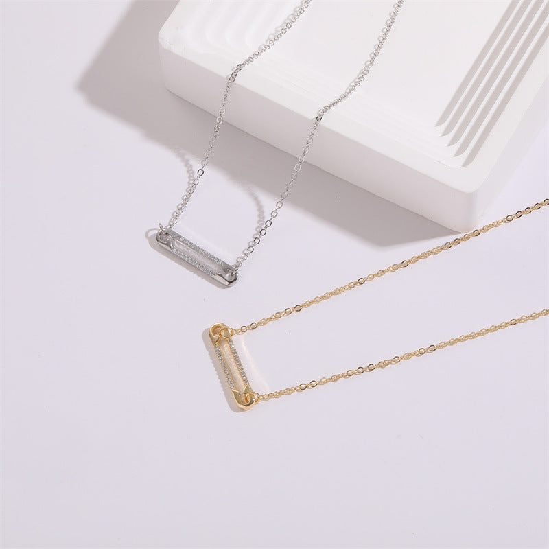 Safety Pin Pendant Necklace