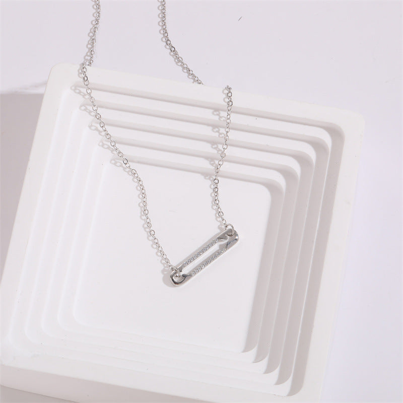 Safety Pin Pendant Necklace