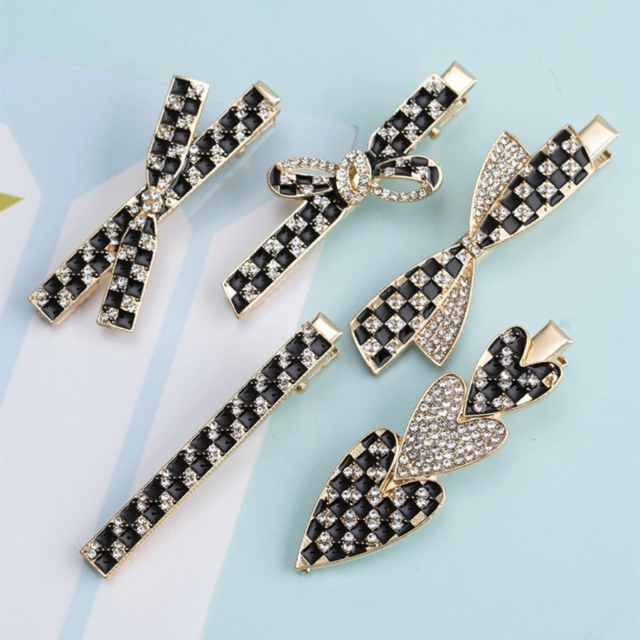 Lattice Rhinestone Hair Clips