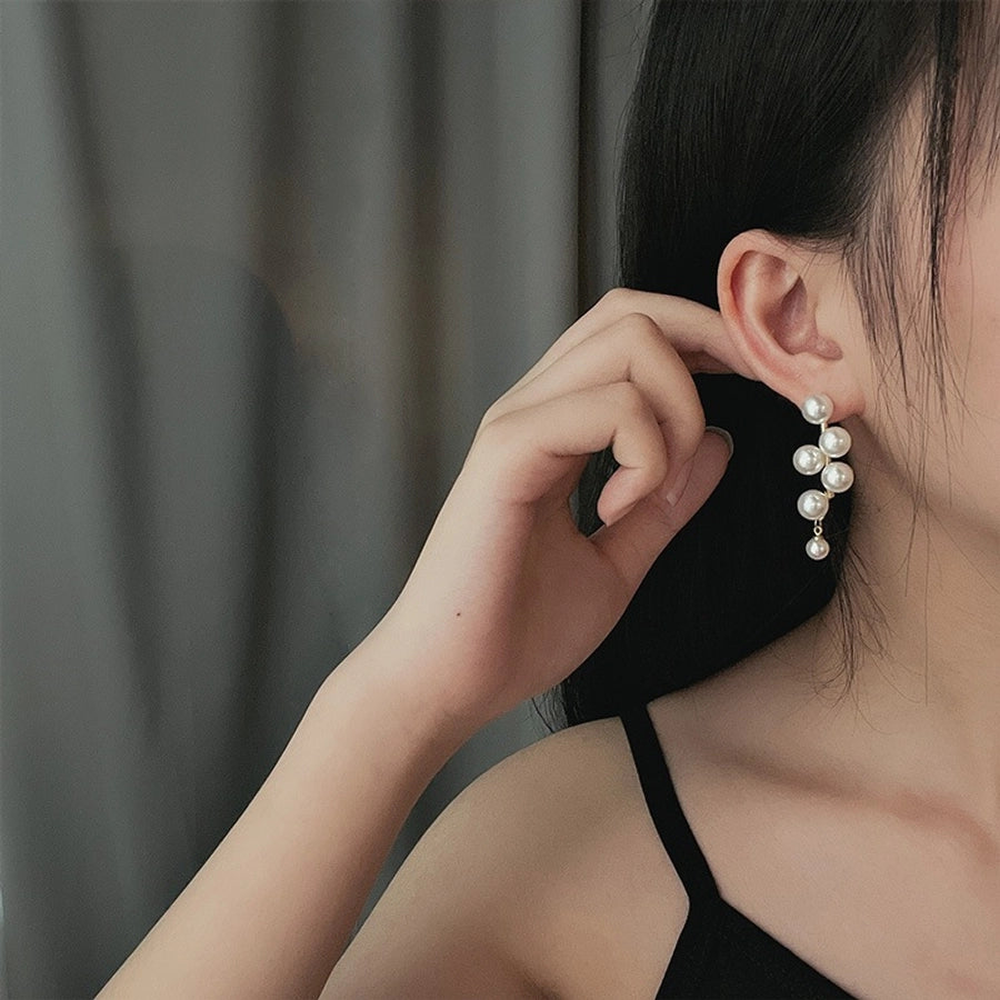 Leia Pearl Tassel Earrings