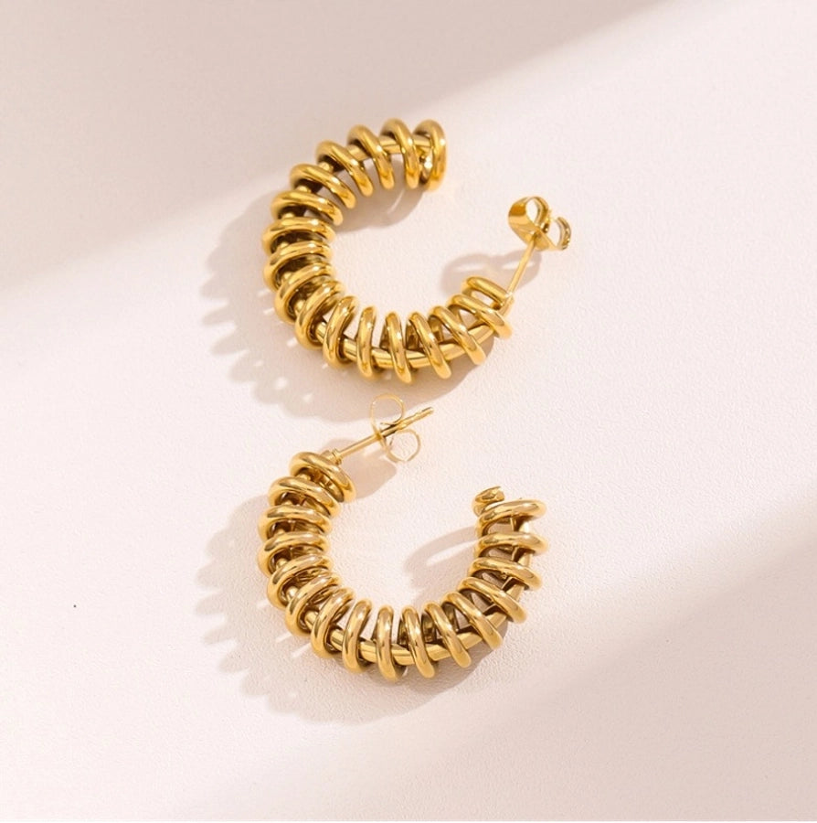 Spiral Hoop Earrings