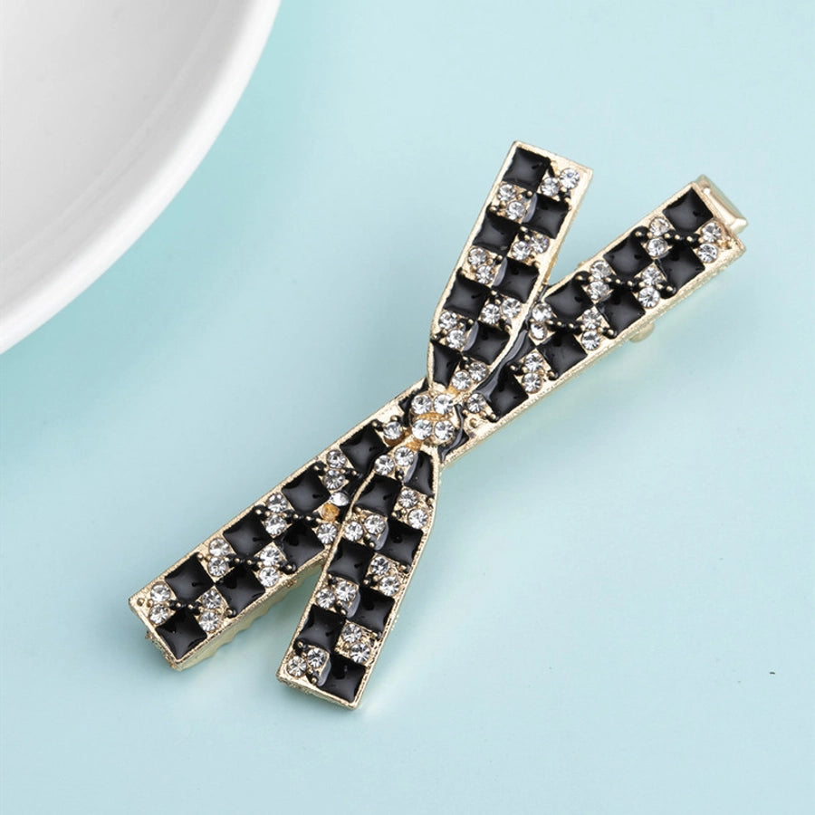 Lattice Rhinestone Hair Clips