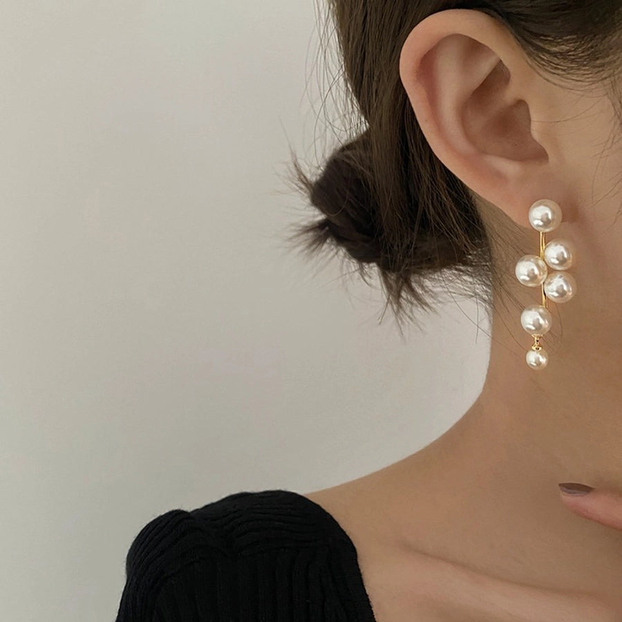 Leia Pearl Tassel Earrings