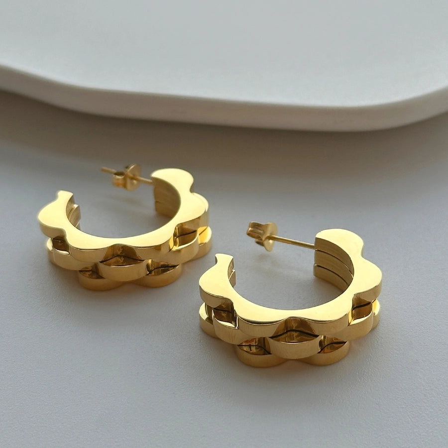 Band Link Earrings