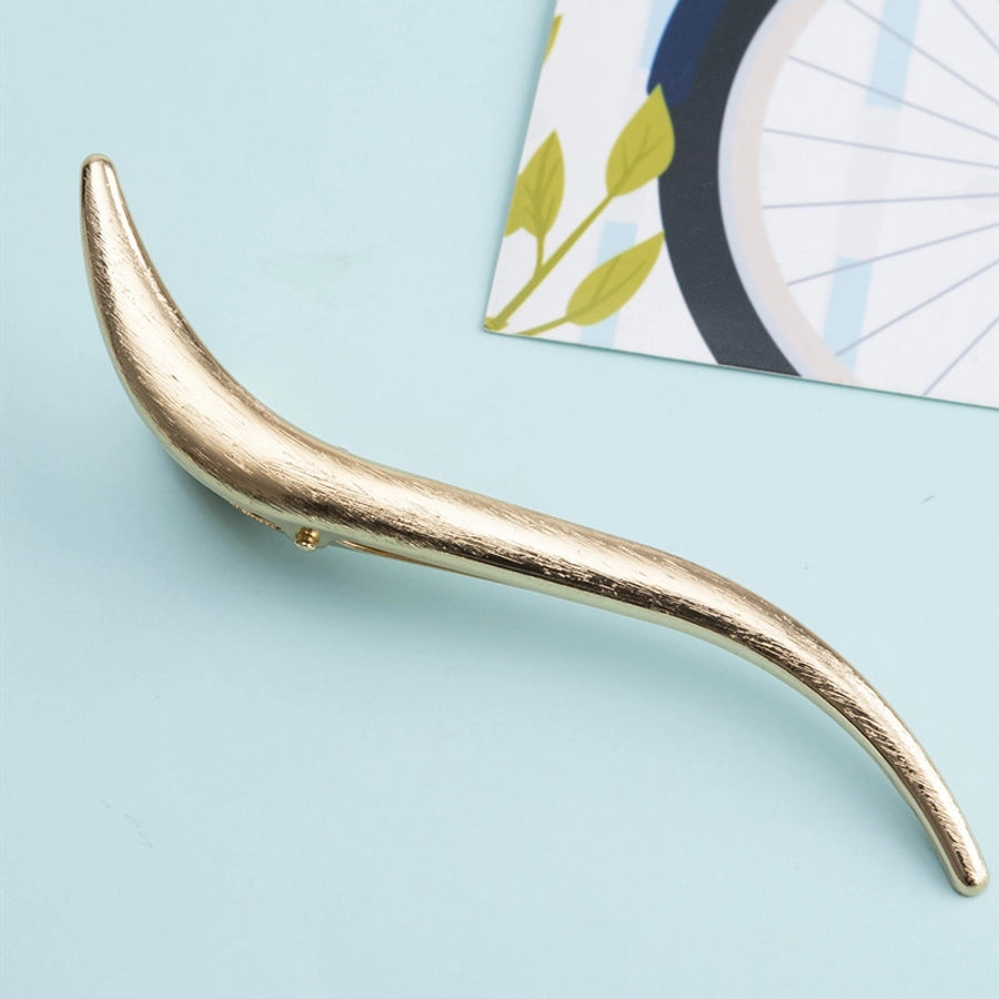 Curved Plated Hair Clips