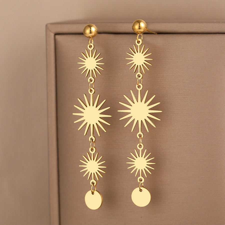 Golden Sun Drop Earrings